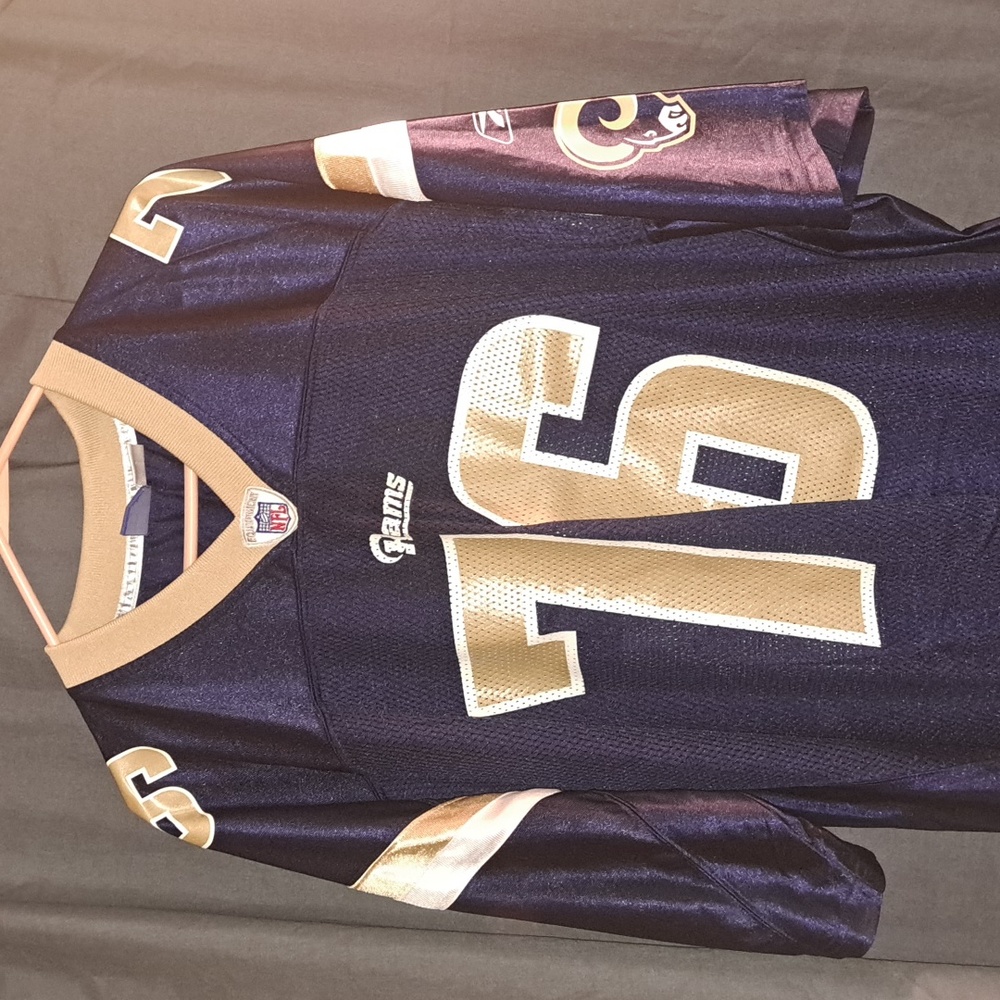 Vtg. Reebok Onfield #76 Orlando Pace St. LOUIS Rams football jersey. Excellent
